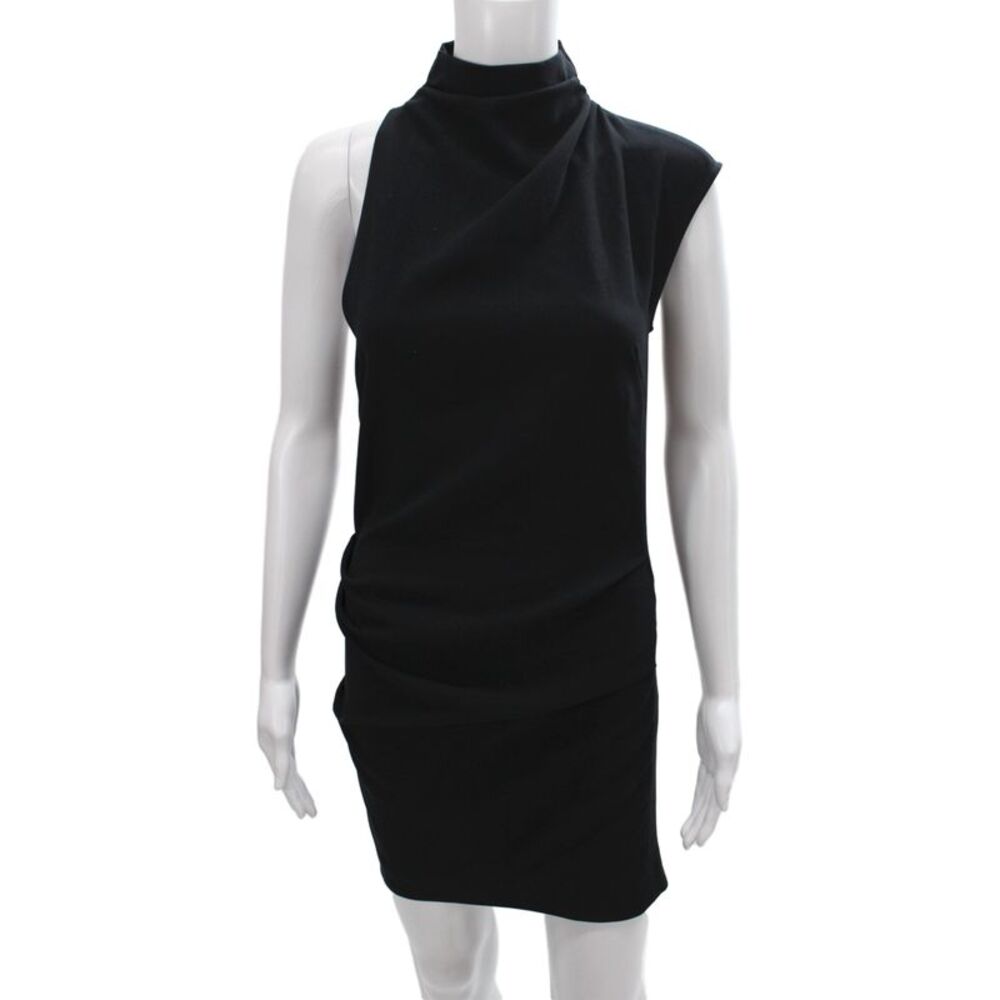 IRO Womens Bodycon Dress Black Mock Neck Sleeveless Polyester Size 32